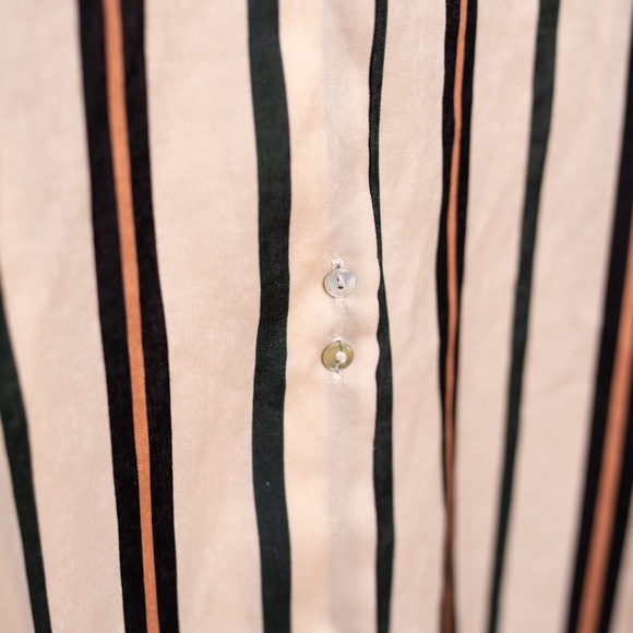 ZARA TRF Collection Striped Blouse Long Sleeve Button Down Shirt Size M - Picture 5 of 6